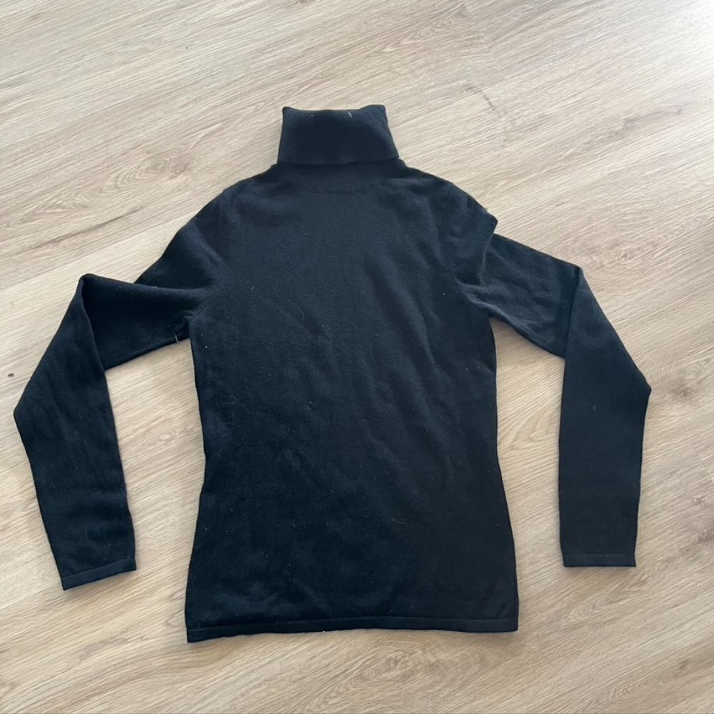 SAKS 5TH AVENUE Cashmere sweater turtleneck black Small
